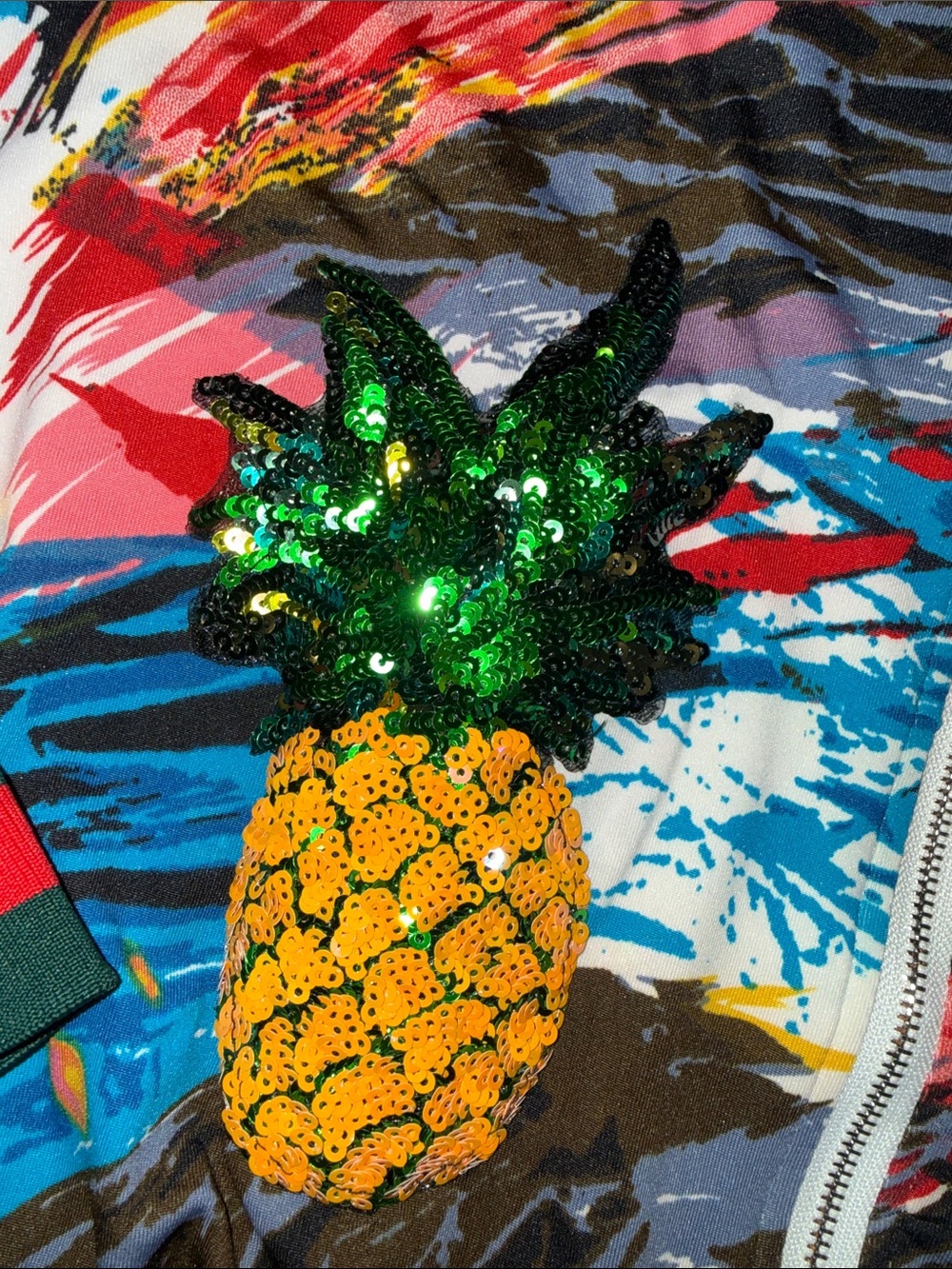 Mango Multicolor Abstract Fruit Print Track Jacket & Joggers Set - Picture 8 of 12